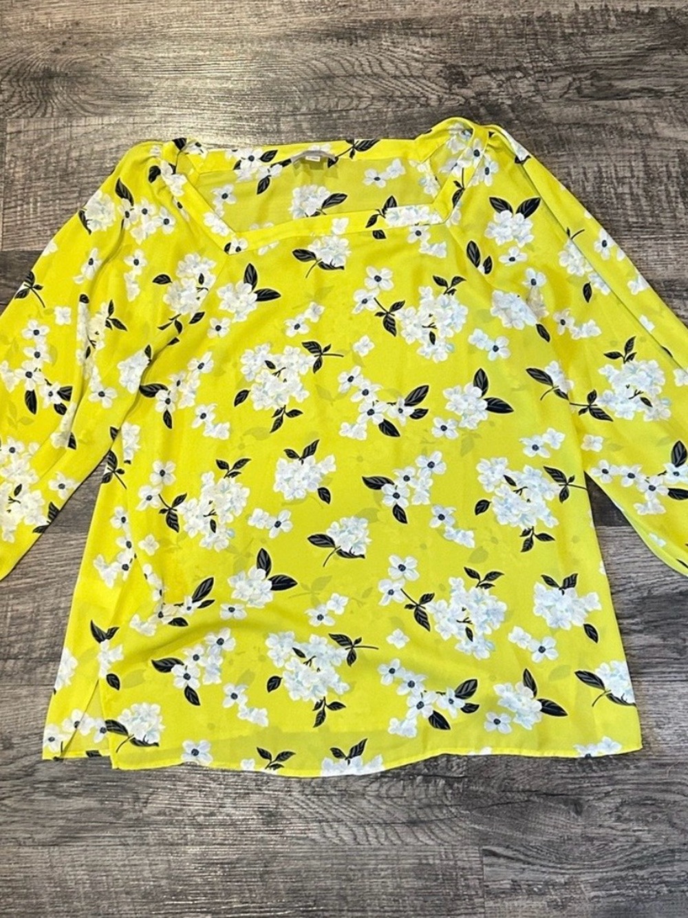 LOFT Yellow Floral Women’s Blouse